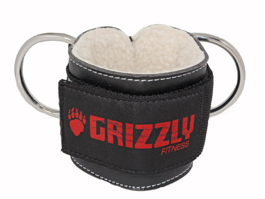Grizzly 3" leather ankle strap