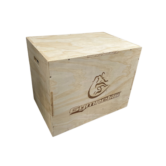 Boîte de plyométrie en bois naturel 3-en-1 20", 24", 30" Gymnetic - Body Gym équipements