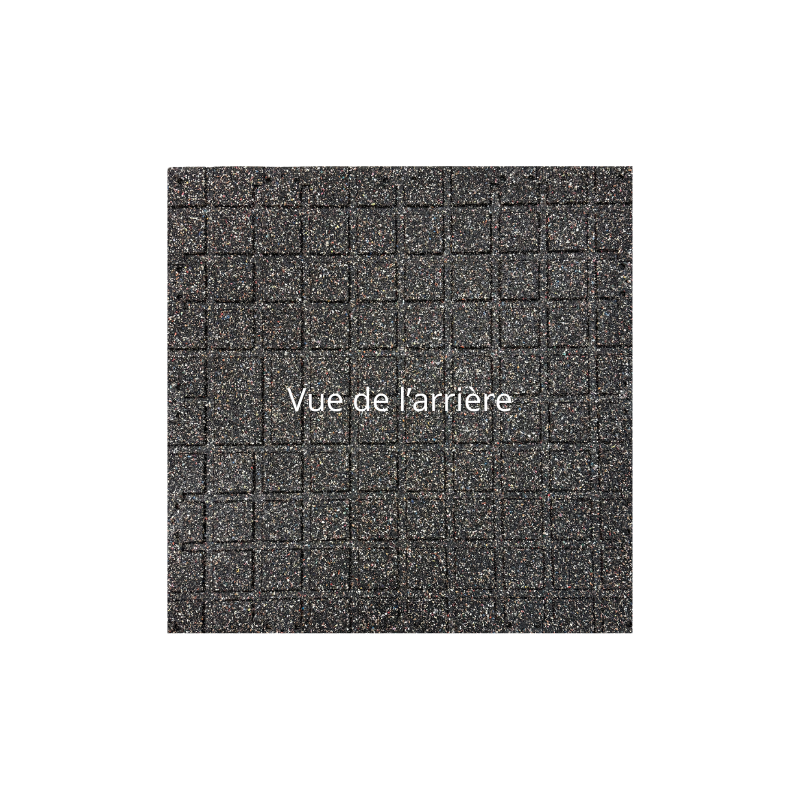 Tuile de caoutchouc Premium de 1m x 1m 3/4" noir et rouge - Body Gym équipements