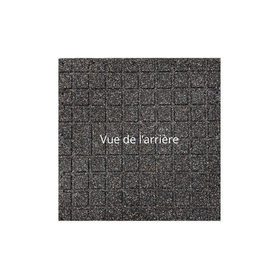 Tuile de caoutchouc Premium de 1m x 1m 3/4" noir et gris - Body Gym équipements