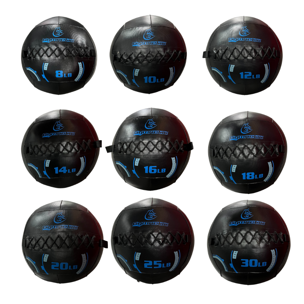Ensemble de Wall Balls Professionnels Gymnetic 8 à 30 lbs - Body Gym équipements
