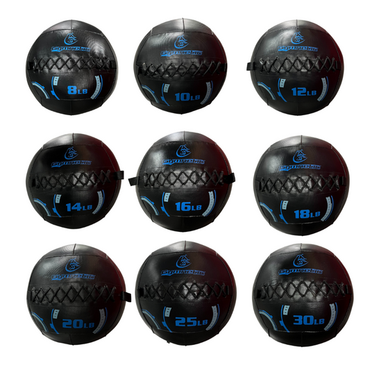 Ensemble de Wall Balls Professionnels Gymnetic 8 à 30 lbs - Body Gym équipements