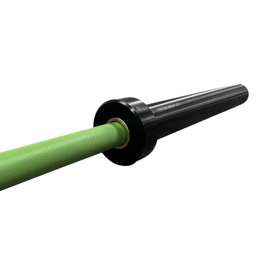 Weightlifting bar 7'', 45 lbs, 28mm, tested 1500 lbs green and black