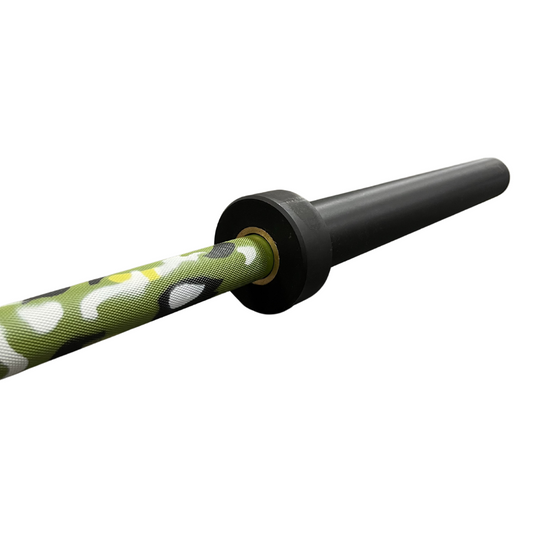 Barre d'haltérophilie camouflage Gymnetic 7', 45 lbs, 28 mm, testée 1500 lbs - Body Gym équipements