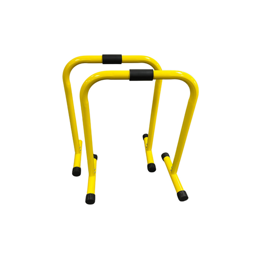 Barres parallèles jaunes (parallettes)