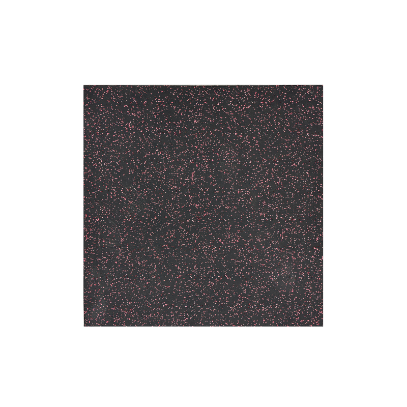 Tuile de caoutchouc Premium de 1m x 1m 3/4" noir et rouge - Body Gym équipements