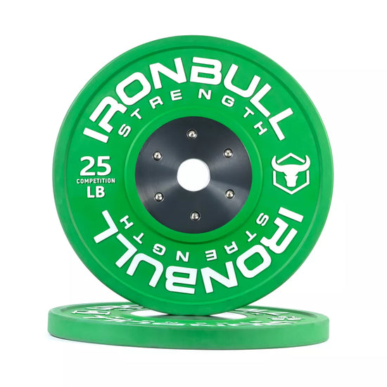 Ensemble de bumper plates de compétition calibrées IronBull (25 à 55 LB) - Body Gym équipements