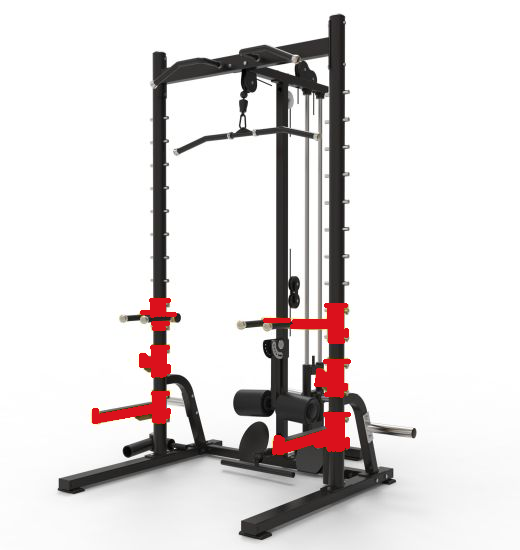 Squat Rack with Gymnetic Pulley System