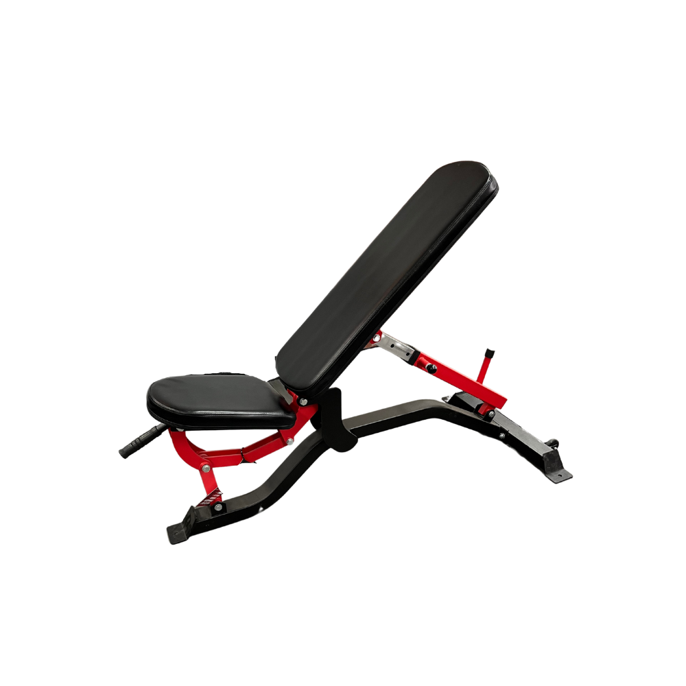 Banc ajustable rouge Gymnetic - Body Gym équipements