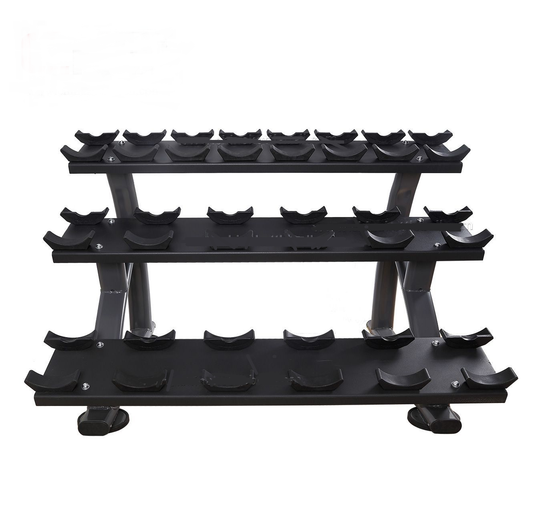 Support à poids professionnels ronds 3 étages Gymnetic - Body Gym équipements