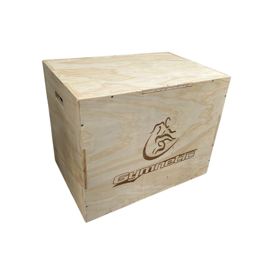 Boîte de plyométrie en bois naturel 3-en-1 20", 24", 30" Gymnetic