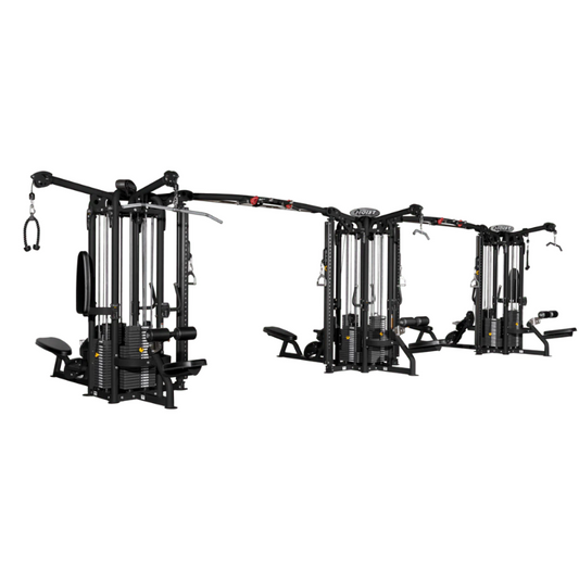 CMJ-6000-3 Jungle Gym 14 stations double module Hoist Noir mat