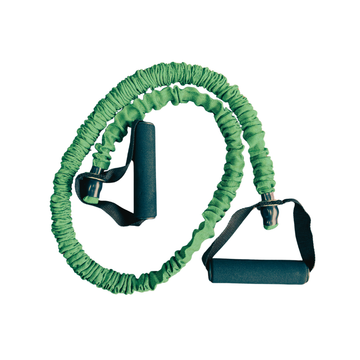 Élastique de polyester vert avec poignée - Résistance Moyenne