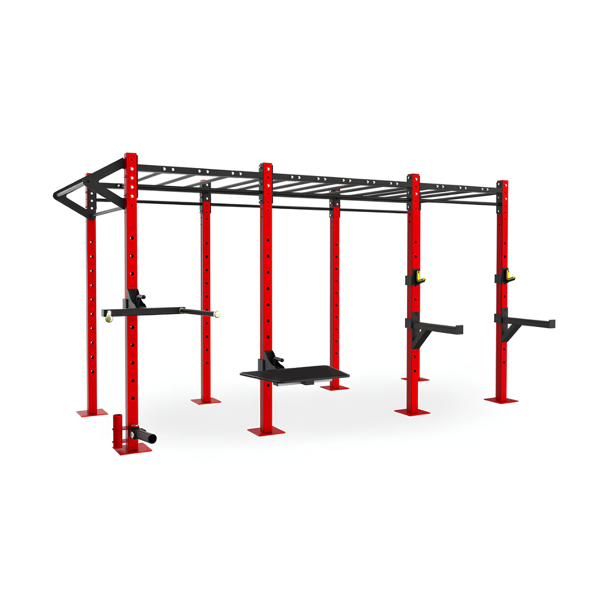 BGETD02 Cage à squat double 8 poteaux Gymnetic - Body Gym Équipements Canada