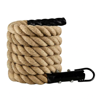 Corde ondulatoire à grimper manilla de 7m et 2 pouces d'épaisseur avec crochet Gymnetic - Body Gym Équipements Canada