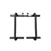 Adjustable and fixable black metal parallel bars (parallettes)