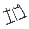 Adjustable and fixable black metal parallel bars (parallettes)