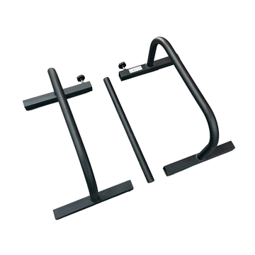Adjustable and fixable black metal parallel bars (parallettes)