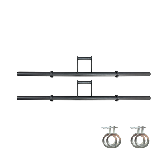 Paire de barres pour marche du fermier noires Gymnetic - Body Gym Équipements Canada