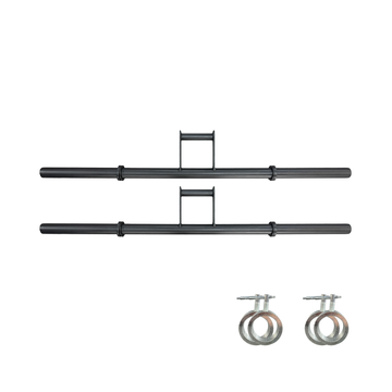 Paire de barres pour marche du fermier noires Gymnetic - Body Gym Équipements Canada