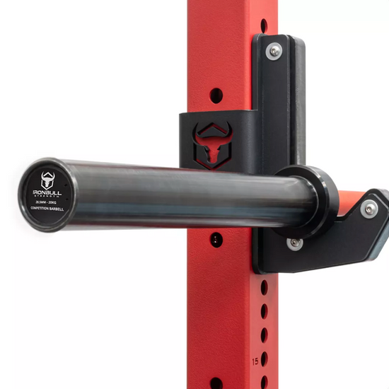 Barre de compétition Cerakote rouge Ironbull - Body Gym équipements