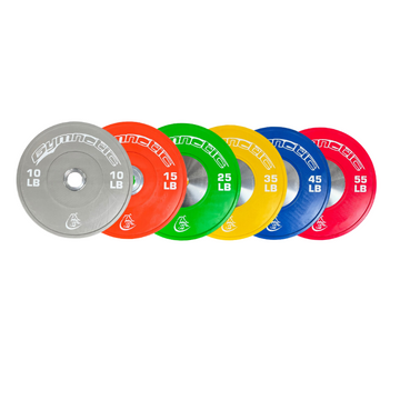 Ensemble de bumper plates de compétition Gymnetic (10 à 55 LB)