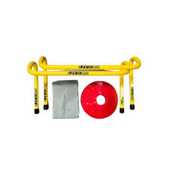 Yellow hurdle kit with 10 cones and resistance band