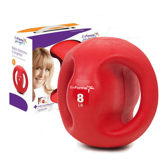 Medicine ball avec poignées (8lbs) JL - Body Gym équipements